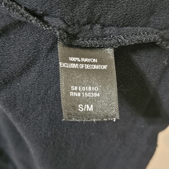 Ecru Lab Black Kimono bell sleeve floral cutout details sz S/M - Picture 9 of 9